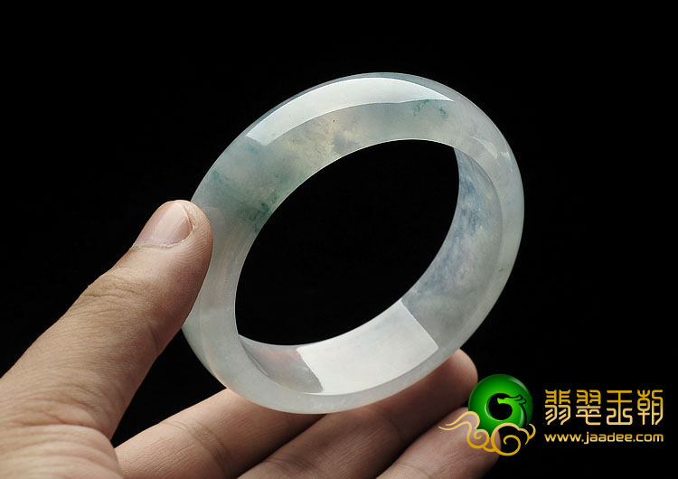 冰种飘花缅甸翡翠A货手镯（58.4mm）