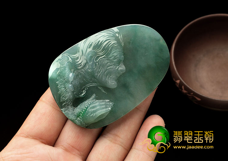 冰种蓝水缅甸翡翠A货祈福挂件