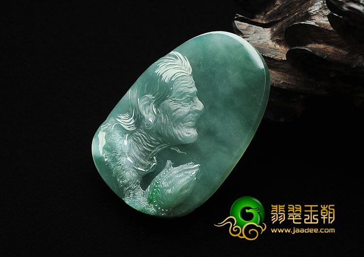 冰种蓝水缅甸翡翠A货祈福挂件