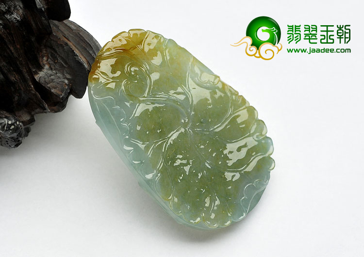 冰种晴水黄翡缅甸翡翠A货普贤菩萨挂件