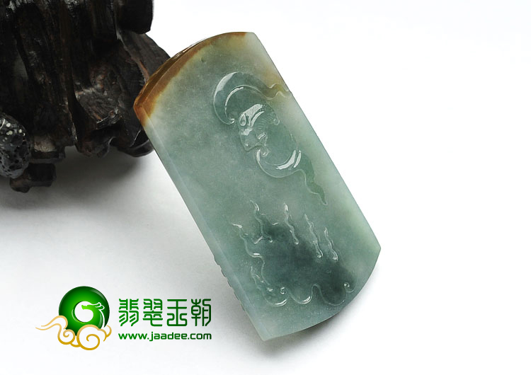 糯冰种晴水褐黄翡缅甸翡翠A货罗汉头挂件