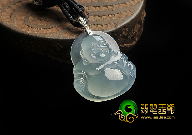 冰玻种晴水缅甸翡翠A货玉佛挂件