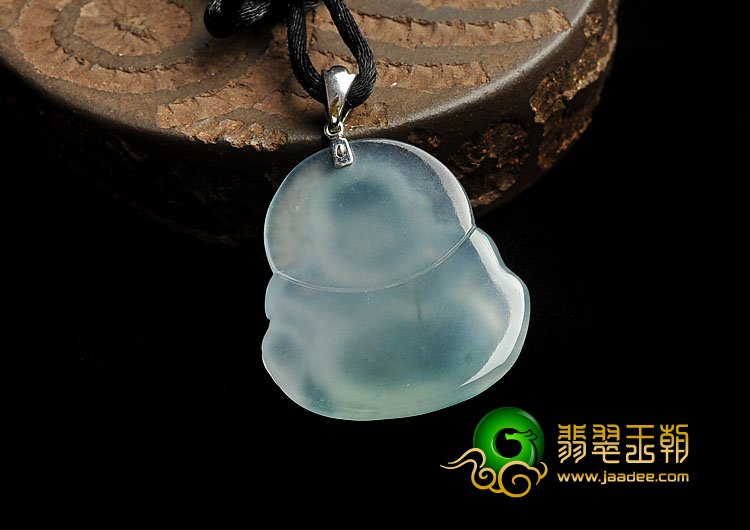 冰玻种晴水缅甸翡翠A货玉佛挂件