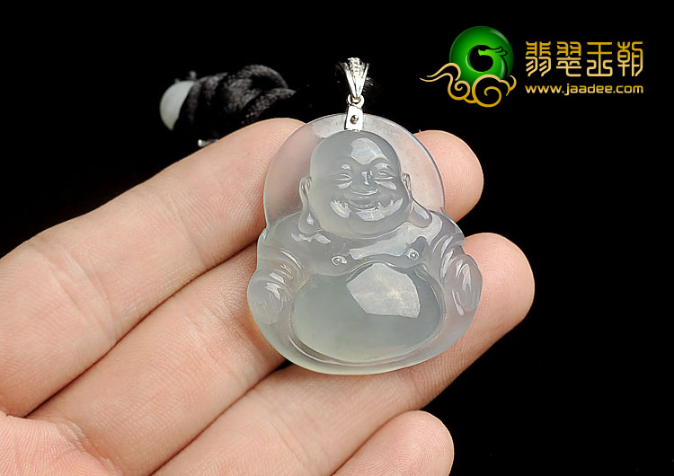 冰玻种晴水缅甸翡翠A货玉佛挂件