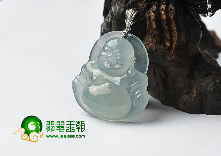冰玻种晴水缅甸翡翠A货玉佛挂件