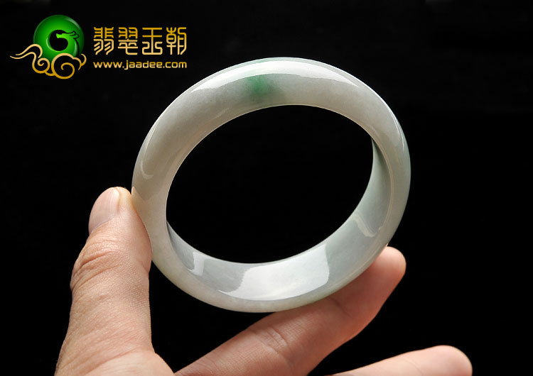糯冰种飘花缅甸翡翠A货手镯（57.3mm）