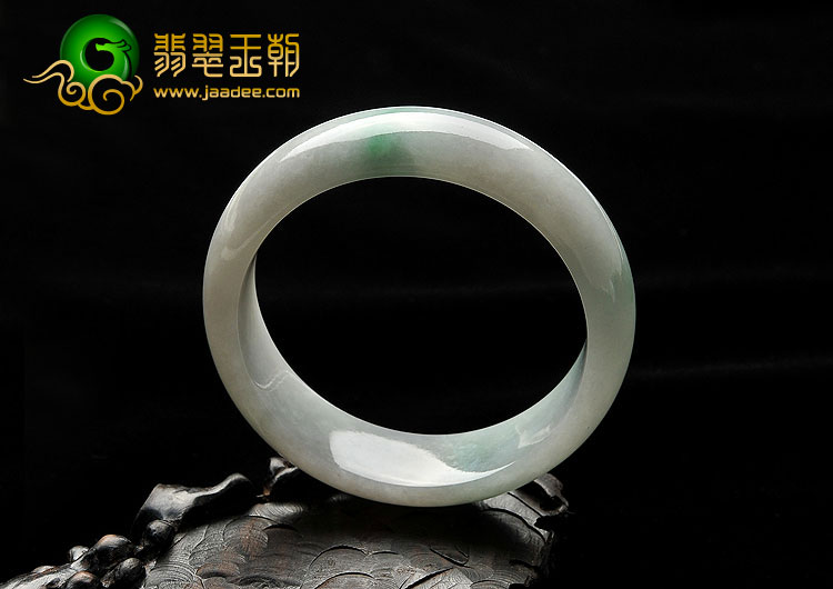 糯冰种飘花缅甸翡翠A货手镯（57.3mm）