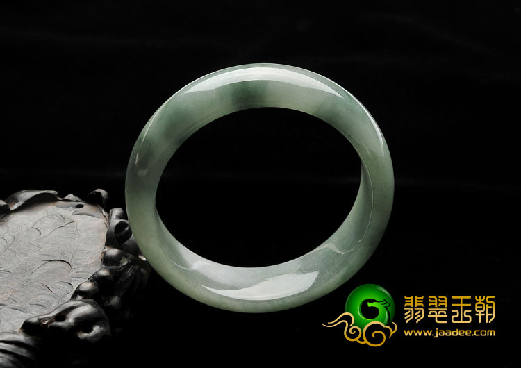 糯冰种飘花缅甸翡翠A货手镯（57.1mm）