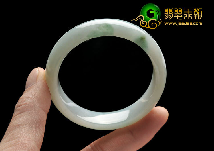 糯冰种飘花缅甸翡翠A货手镯（58.6mm）