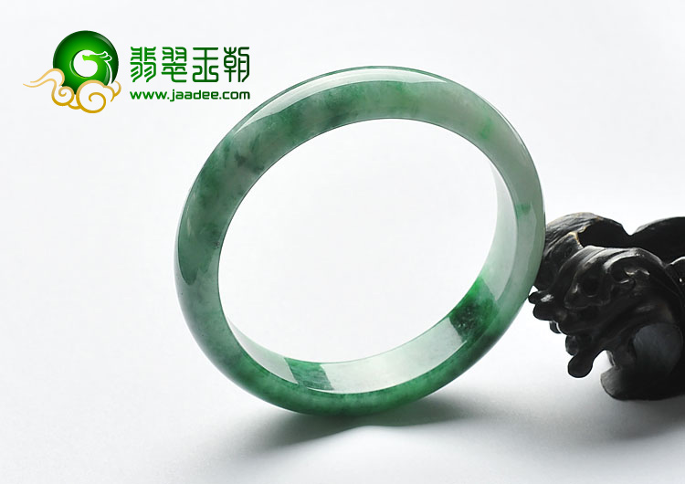 糯冰种飘翠缅甸翡翠A货手镯（64.2mm）