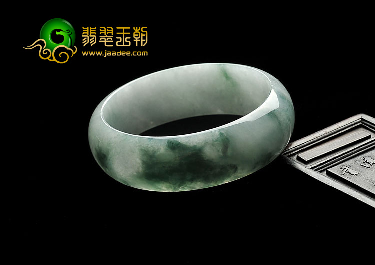 糯冰种飘花缅甸翡翠A货手镯（58mm）