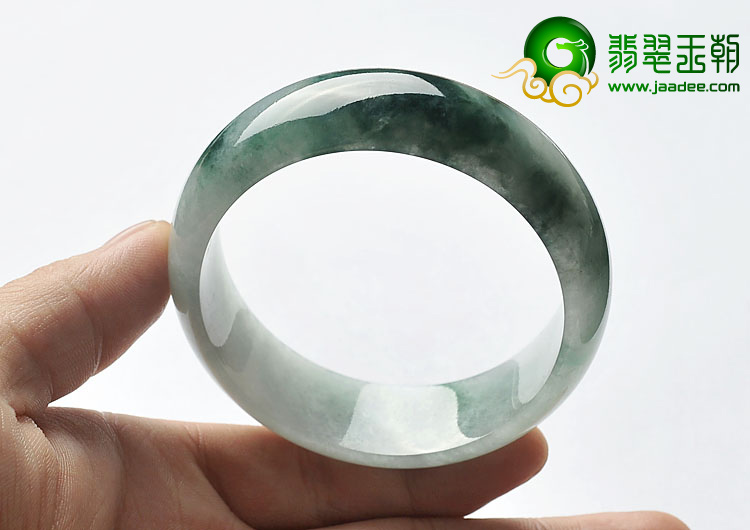 糯冰种飘花缅甸翡翠A货手镯（58mm）