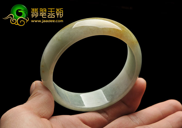 （超值推荐）糯冰种晴水褐黄翡缅甸翡翠A货手镯（59.6mm）