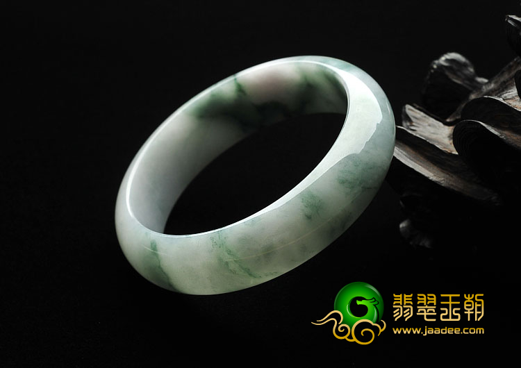 糯冰种飘花缅甸翡翠A货手镯（60.1mm）