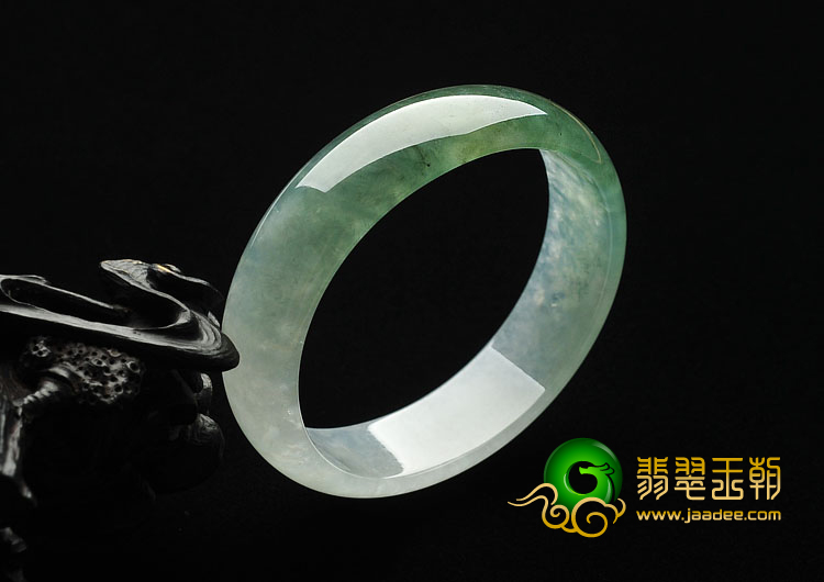 冰种晴水缅甸翡翠A货贵妃镯（55mm-50.3mm）