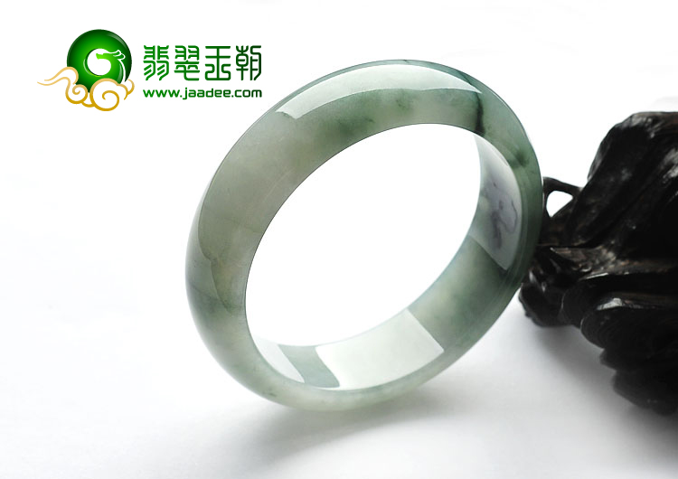 糯冰种飘花缅甸翡翠A货手镯（59mm）