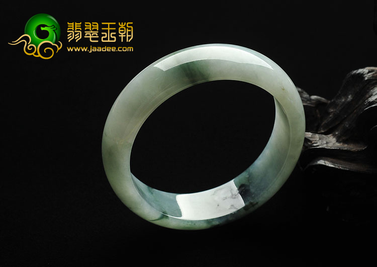 糯冰种飘花缅甸翡翠A货手镯（59mm）