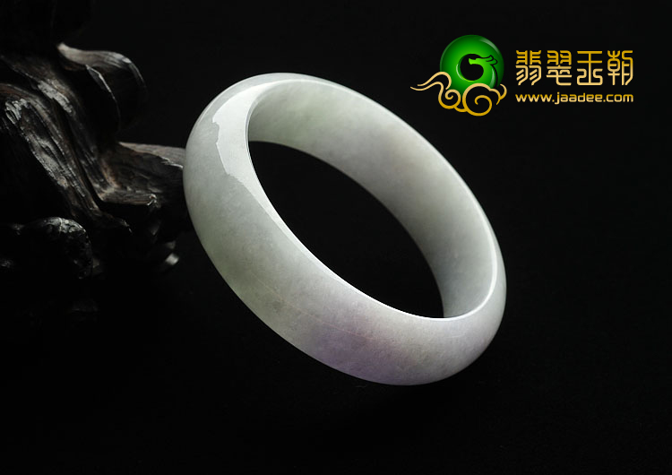 糯冰种晴水紫罗兰缅甸翡翠A货手镯（59mm）