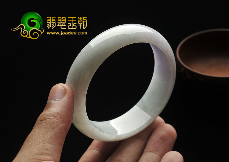 糯冰种晴水紫罗兰缅甸翡翠A货手镯（59mm）