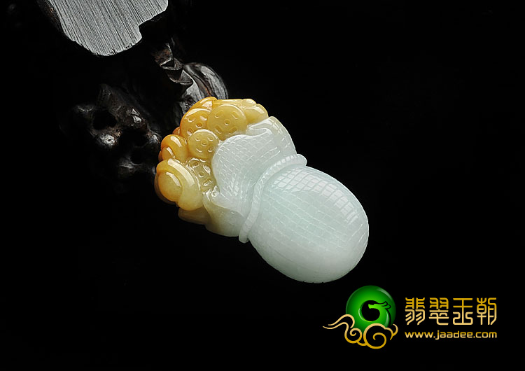糯冰种黄翡晴水缅甸翡翠A货代代有钱挂件
