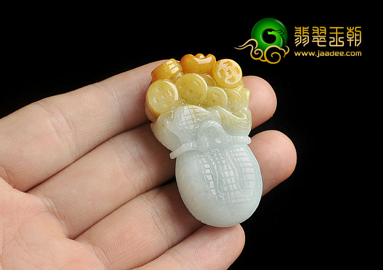 糯冰种黄翡晴水缅甸翡翠A货代代有钱挂件