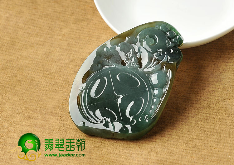 糯冰种黄加绿缅甸翡翠A货龙凤牌挂件
