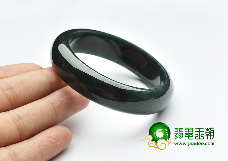 冰种油青缅甸翡翠A货手镯（55.6mm）