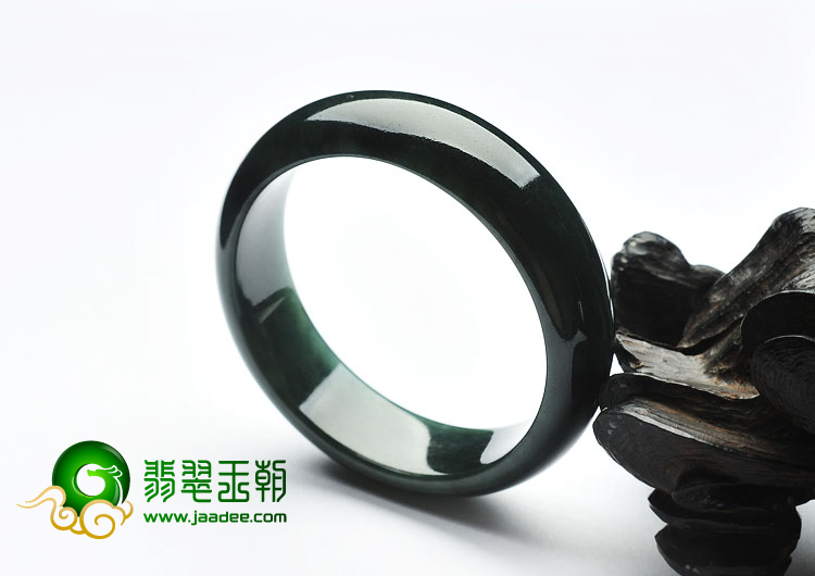 冰种油青缅甸翡翠A货手镯（52.3mm）