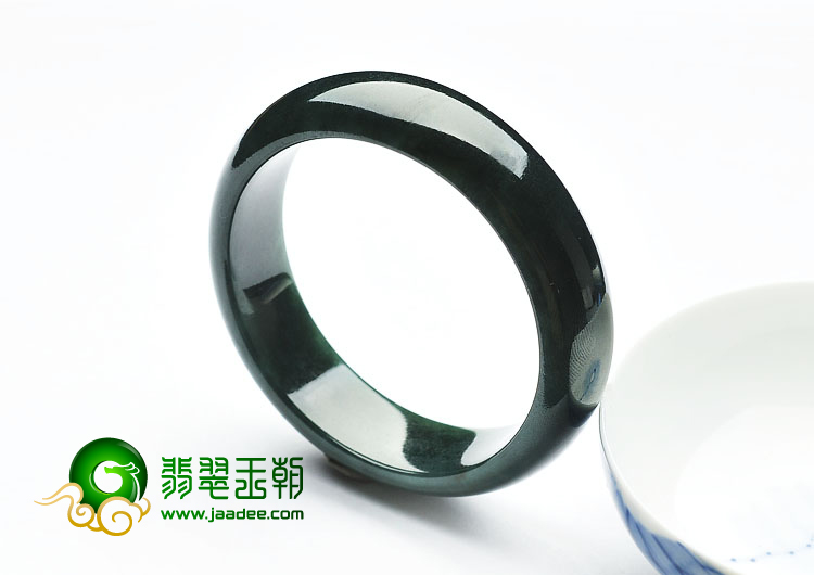 冰种油青缅甸翡翠A货手镯（52.3mm）