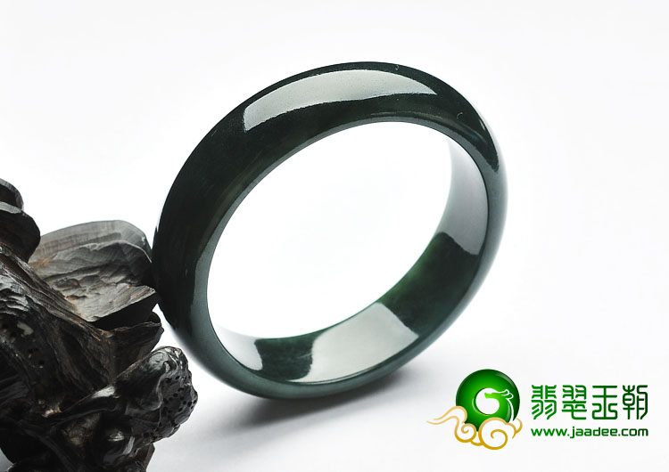 冰种油青缅甸翡翠A货手镯（52.3mm）