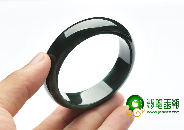 冰种油青缅甸翡翠A货手镯（52.3mm）