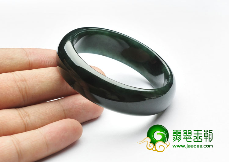 冰种油青缅甸翡翠A货手镯（52.3mm）