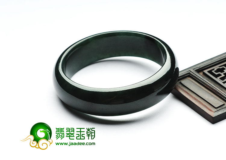 冰种油青缅甸翡翠A货手镯（52.3mm）