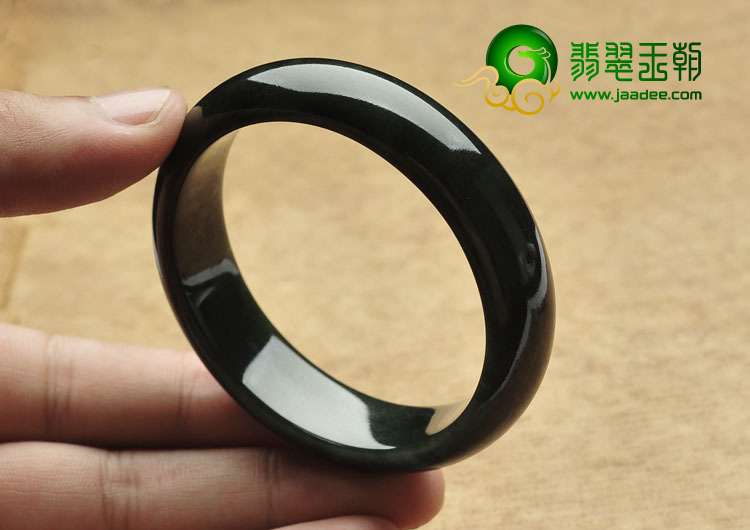 冰种油青缅甸翡翠A货手镯（52.3mm）