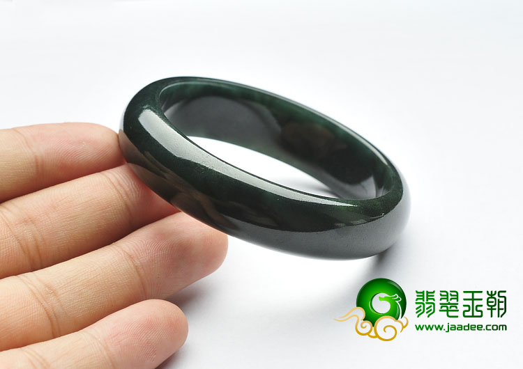 冰种油青缅甸翡翠A货手镯（52.3mm）