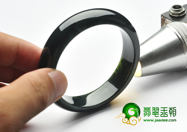 冰种油青缅甸翡翠A货手镯（52.3mm）