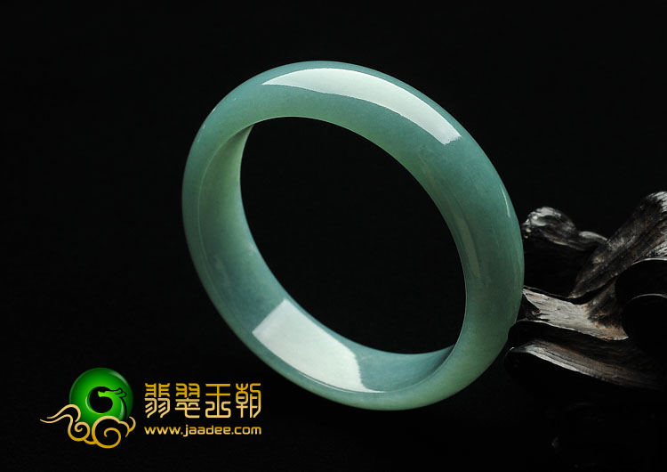 糯冰种绿晴水缅甸翡翠A货手镯（59.5mm）