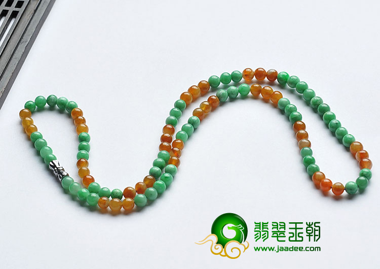 (超值推荐)糯冰种三彩缅甸翡翠A货项链/手链