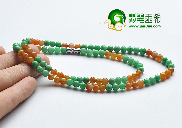 (超值推荐)糯冰种三彩缅甸翡翠A货项链/手链