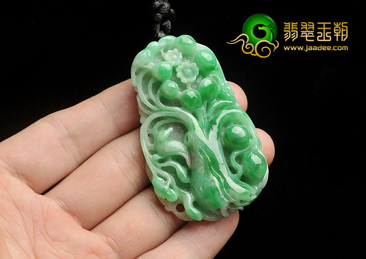 （一口价扫货）糯冰种阳绿缅甸翡翠A货富贵树挂件