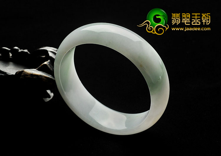 糯冰种飘花缅甸翡翠A货手镯（56.7mm）