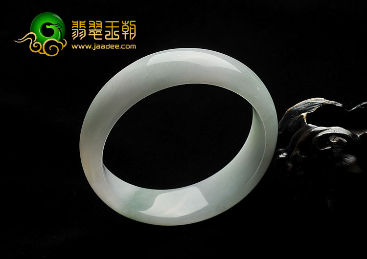 糯冰种飘花缅甸翡翠A货手镯（56.7mm）