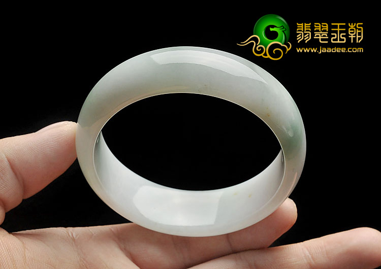 糯冰种飘花缅甸翡翠A货手镯（56.7mm）