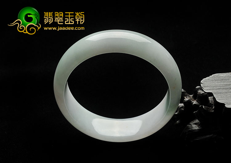 糯冰种飘花缅甸翡翠A货手镯（56.7mm）