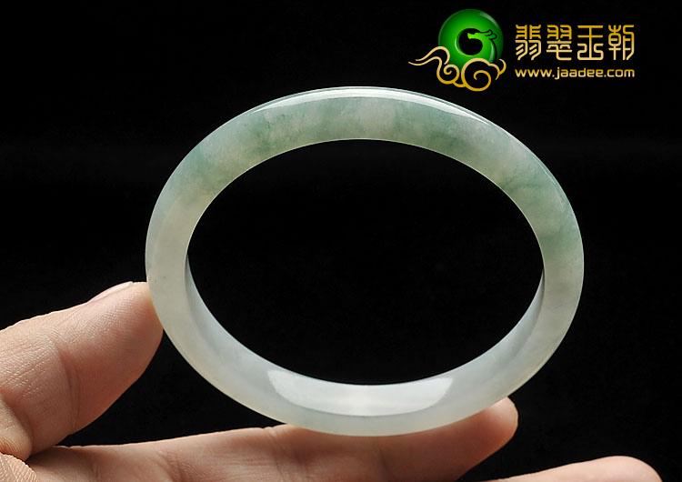 糯冰种飘花缅甸翡翠A货手镯（58.1mm）
