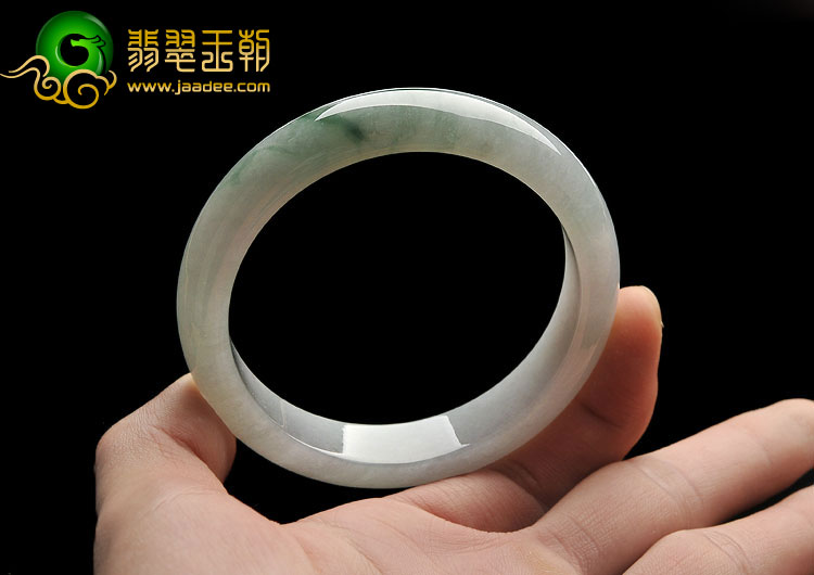 糯冰种飘花缅甸翡翠A货手镯（58.6mm）