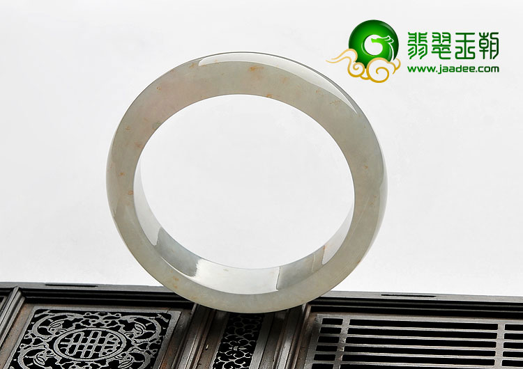 冰种晴水飘黄花缅甸翡翠A货手镯（57mm）