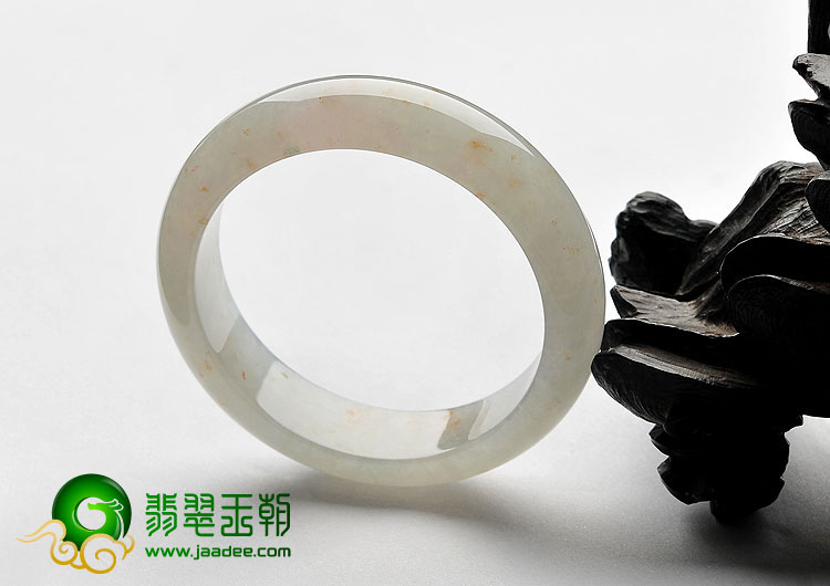 冰种晴水飘黄花缅甸翡翠A货手镯（57mm）