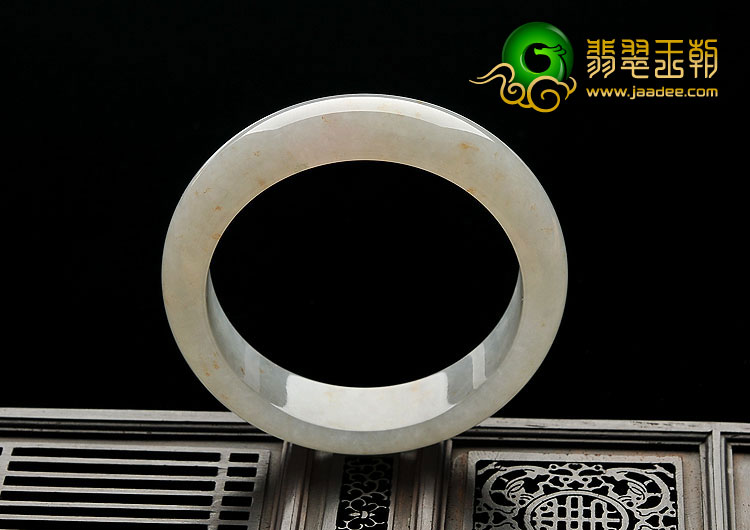 冰种晴水飘黄花缅甸翡翠A货手镯（57mm）