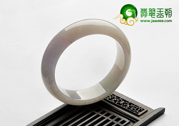 糯冰种晴水略带紫罗兰缅甸翡翠A货手镯（58.3mm）